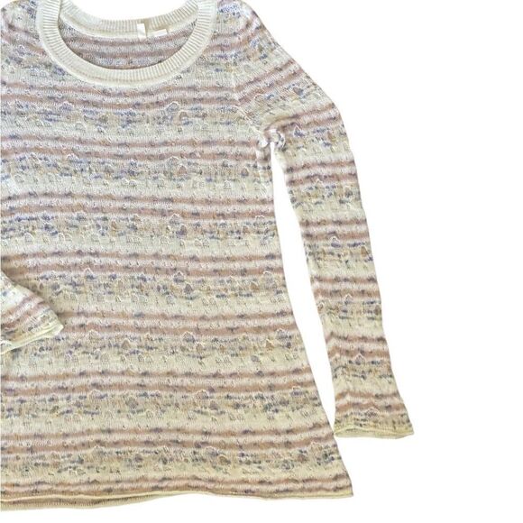 Anthropologie Moth Long Sleeve Striped Distressed Sweater. Size X-Large. - Picture 3 of 14